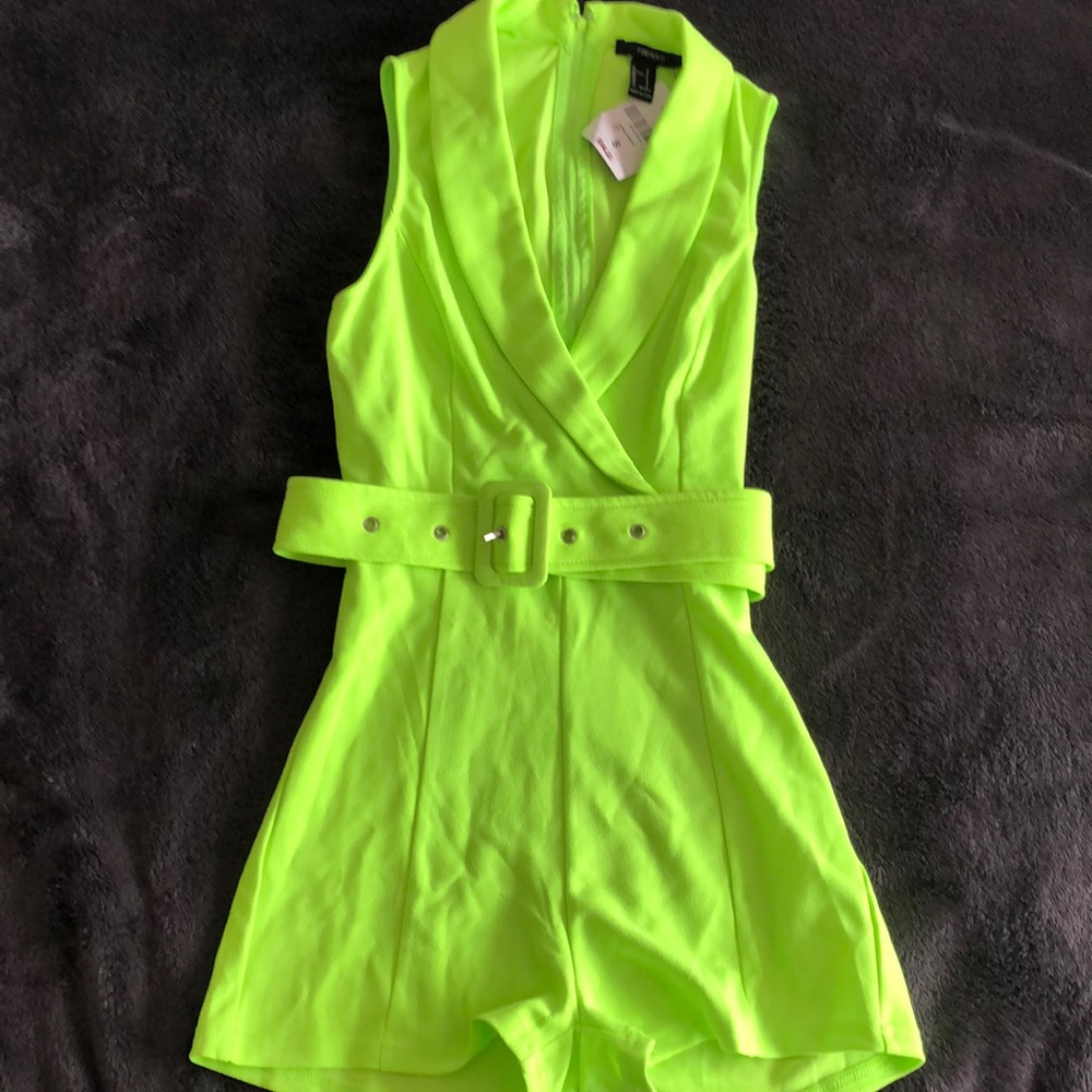 Neon green romper